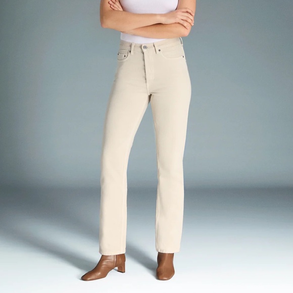 Rouje Paris Germain Straight Jeans Vintage Fit Creme Size 26 - Picture 2 of 11